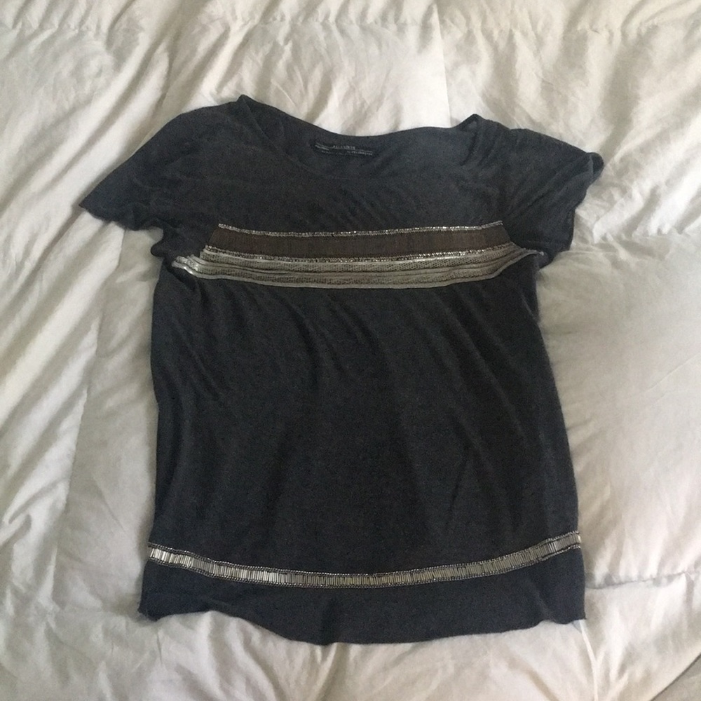 All Saints hand embellished t-shirt